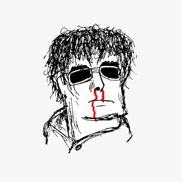 Caricature of Liam Gallagher of Oasis