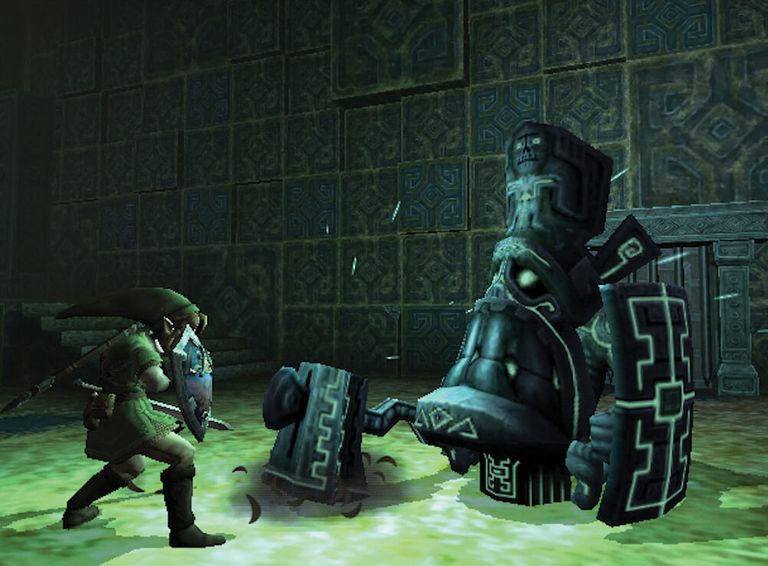Screenshot of dungeon combat in The Legend of Zelda: Twilight Princess