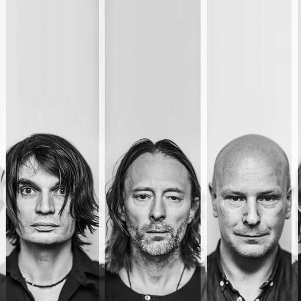 Lineup of the members of the band Radiohead