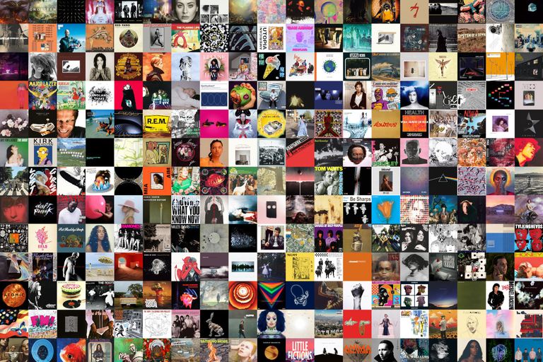Collage of the first 250 albums reviewed by Audioxide